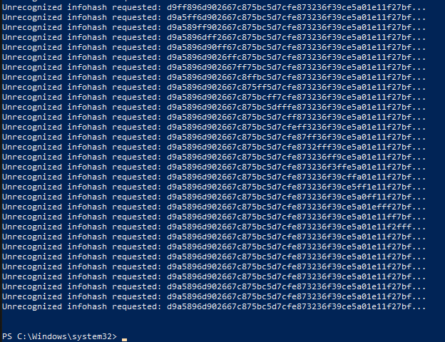 infohash logs